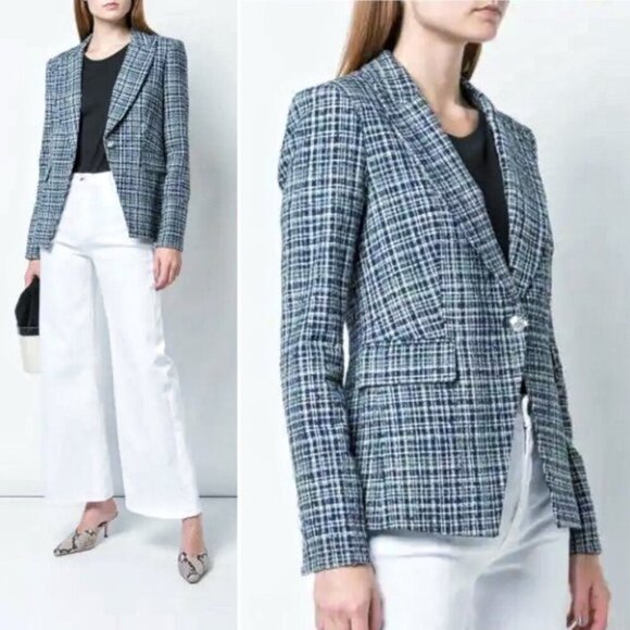Veronica Beard Ada Cutaway Tweed Dicky Blazer - Picture 4 of 13